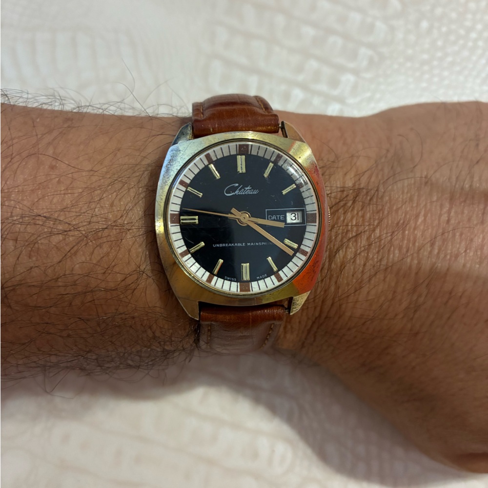 Chateau  Black and Gold plated  Men's Watch